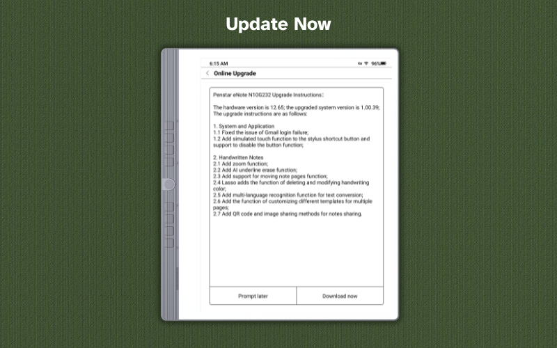 📢 Penstar System Update v1.00.39: Smarter Notes, New Tools & More!